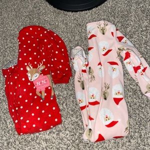 4t girl fleece sleepers